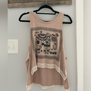 Small boho tank top. New with tags on